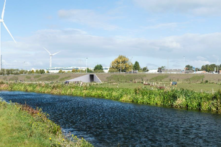 CGI of the elevated A605