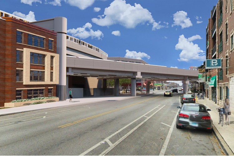 The CTA Red Purple Bypass will raise Brown Line trains over Red and Purple Line trains, eliminating a bottleneck where the three lines now intersect.