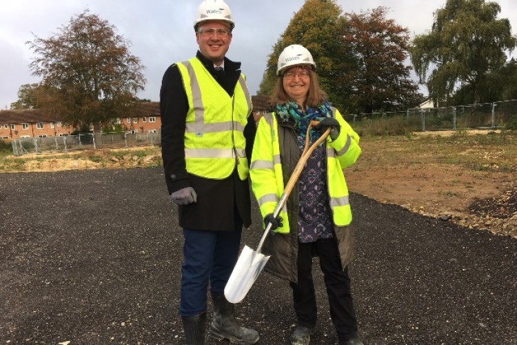 Wates Construction director David Wingfield (left) with York city councillor Denise Craghill