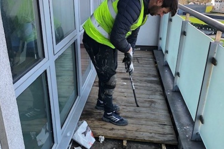 Timber decking is being removed from the balconies of 750 council flats in Westminster