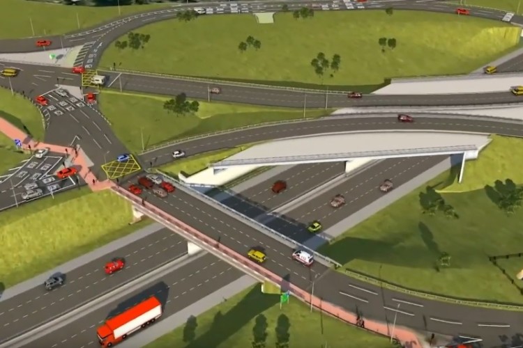 Animation of the M6 J19 scheme