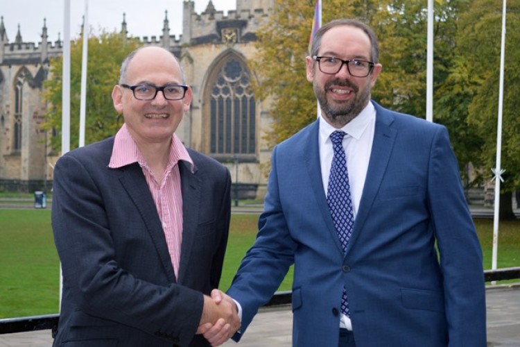 Bristol city councillor Paul Smith (left) and RLB UK partner Richard Quarry 