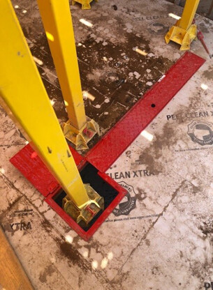 The ProSafe safety-deck hatch allows components to be passed up safely from floor to floor