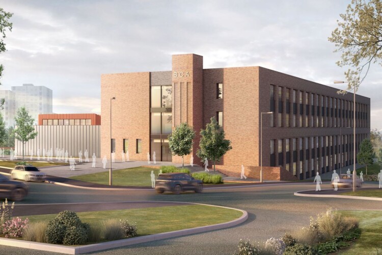 CGI of the  Brian Clarke Academy in Oldham