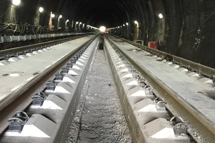 Sections of the new Winchburgh Tunnel track