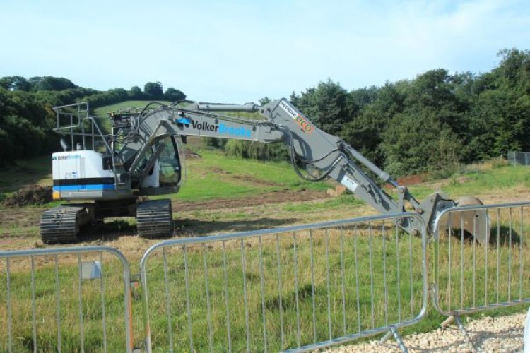 Machinery has moved on site at Louth to build embankments