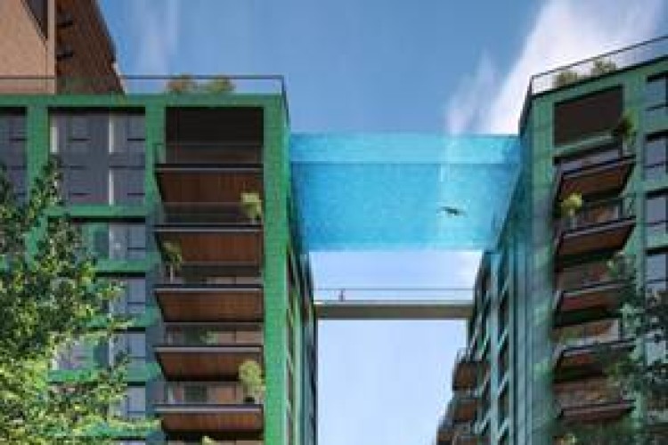 Residents will be able to swim from roof to roof