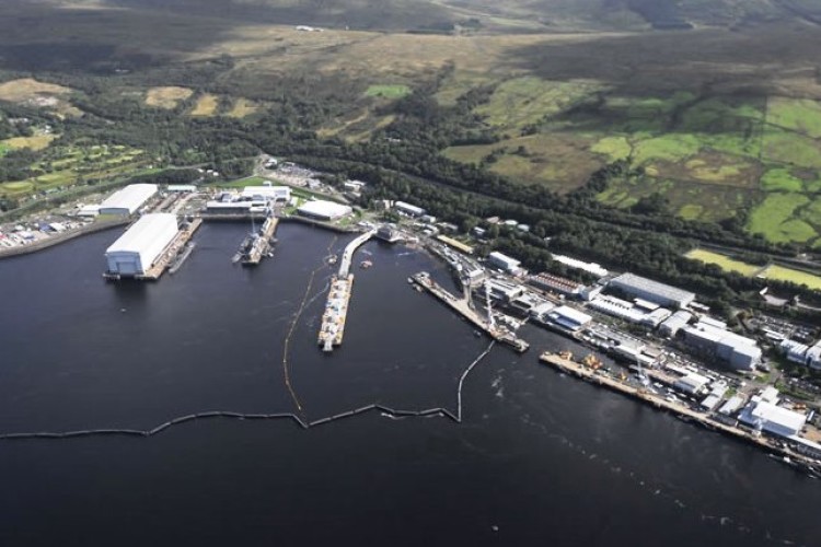 The Faslane nuclear submarine base