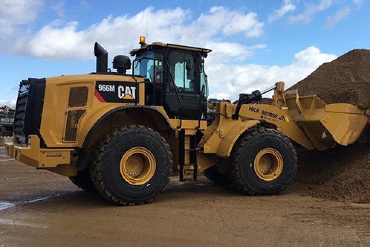 One of the new Cat 966M shovels