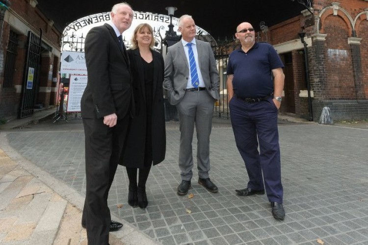 Paul Hampton (University of Wolverhampton), Patricia S&#322;oneczny, Richard Dolman (both AR Demolition) and John Woodward (C&D Consultancy) 