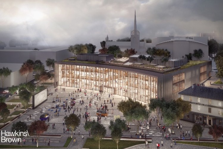 CGI of the Student Centre and Civic Square