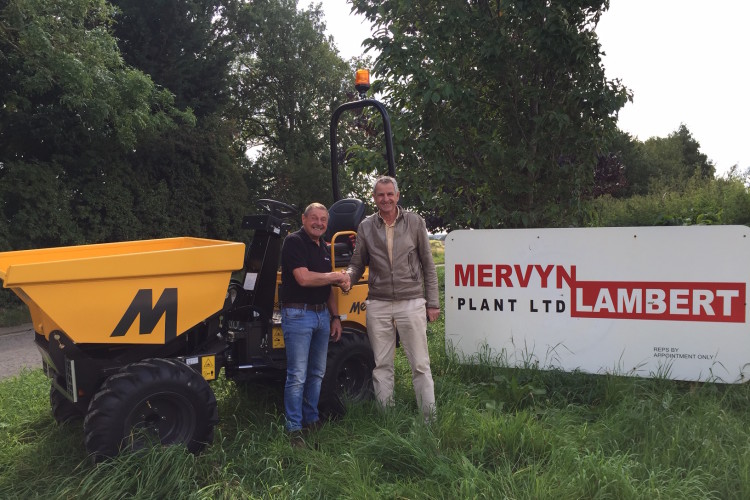 Mervyn Lambert takes delivery of the Mecalac TA1EH 