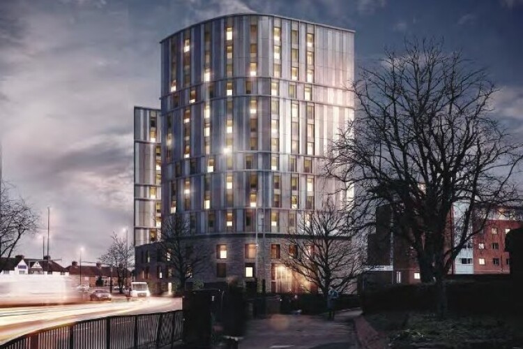 Artist's impression of the Paradise Street student halls