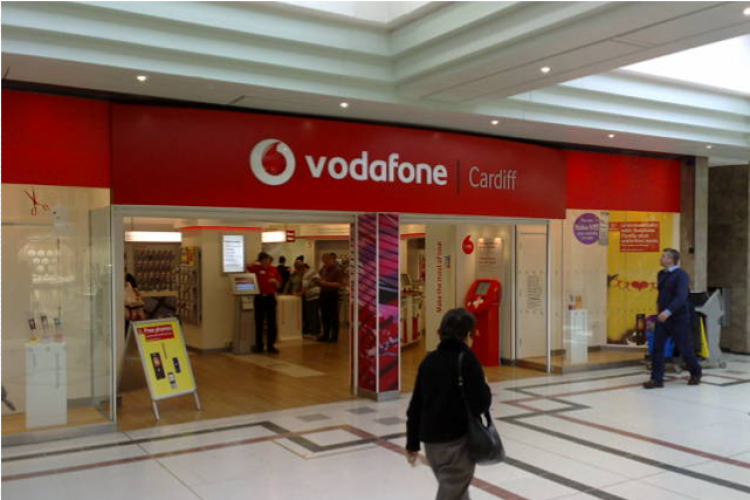 A Vodafone shop in Cardiff
