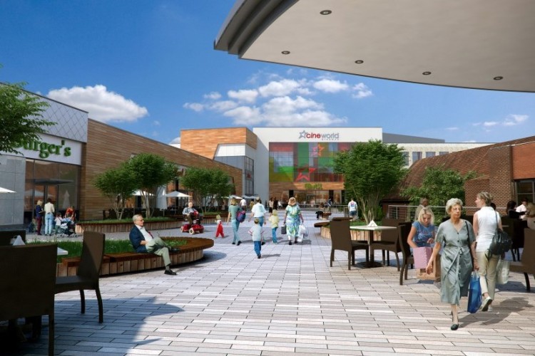 Artist's impression of the new precinct in Botley