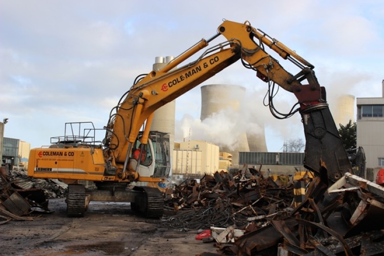 One of Coleman's older Liebherrs at work at Didcot power station