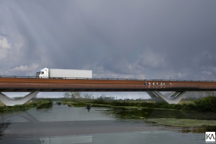 The new road goes over the River Great Ouse (Image from Cambridgeshire CC)