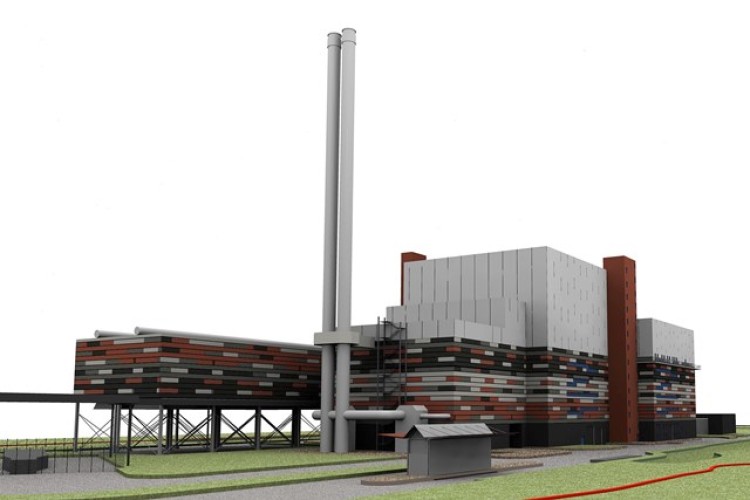 Artist&rsquo;s impression of the Kemsley EfW facility