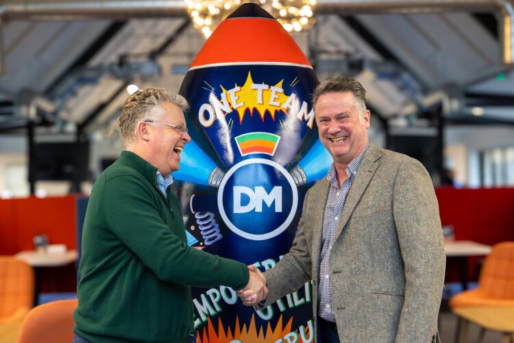 Dalcour Maclaren CEO James Neil (left) with Geomap founder Charles Potten