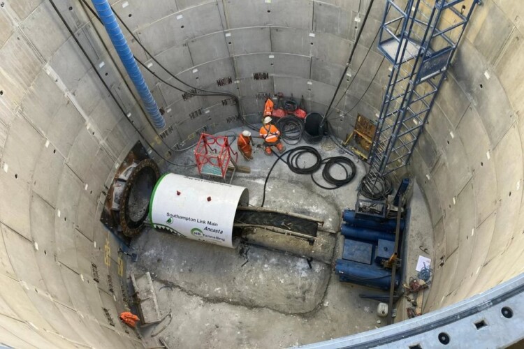 TBM Ancasta on a section of the Southampton Link Main