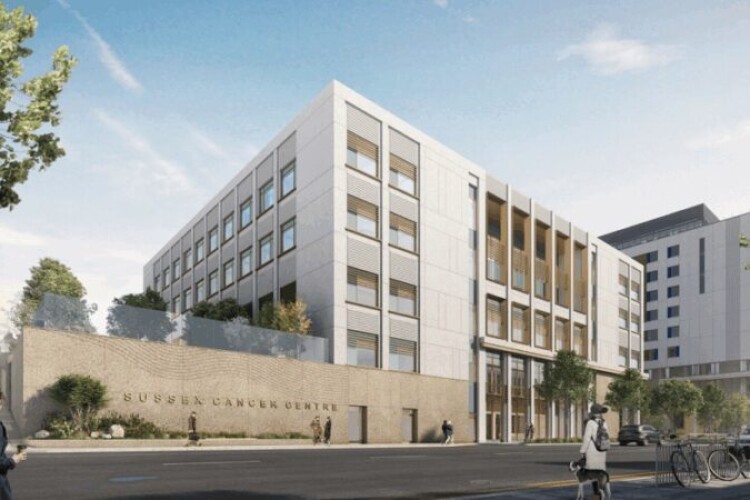 CGI of the Sussex Cancer Centre 