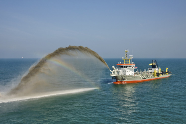 A Boskalis trailing suction hopper dredger