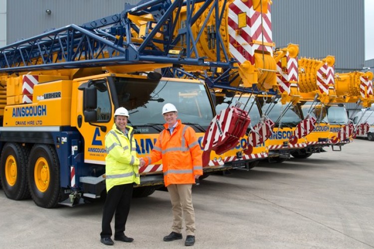  Ainscough MD Robin Richardson (right) with Richard Everist, MD of Liebherr Great Britain