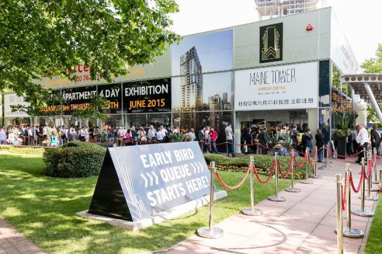 People were literally queuing up to buy the flats