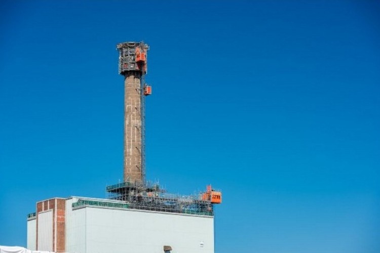 The chimney height has been reduced by 15 metres so far