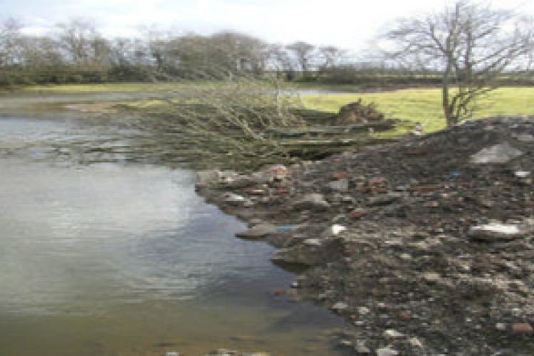 Dumped waste at Bage Farm