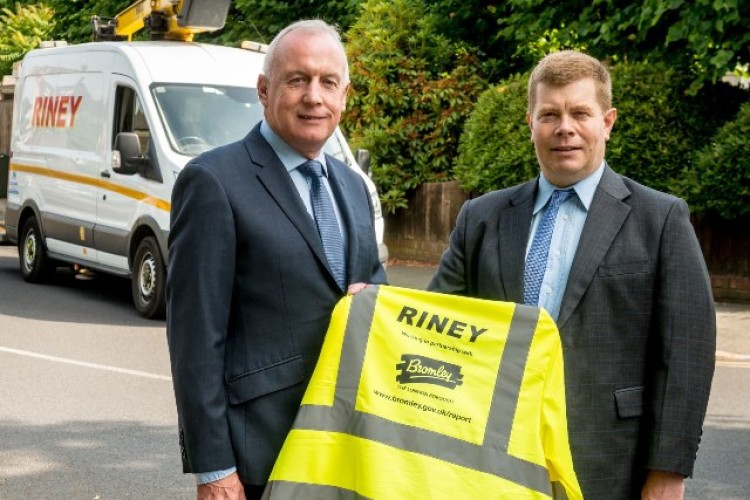 JB Riney md John Davis and Bromley councillor William Huntington-Thresher