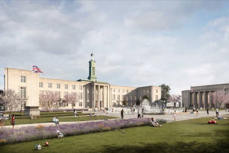 Artist's impression of how the Town Hall will look