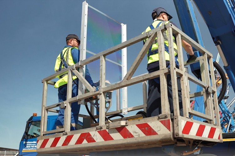 The SkyShield, available for truck-mounted access platforms