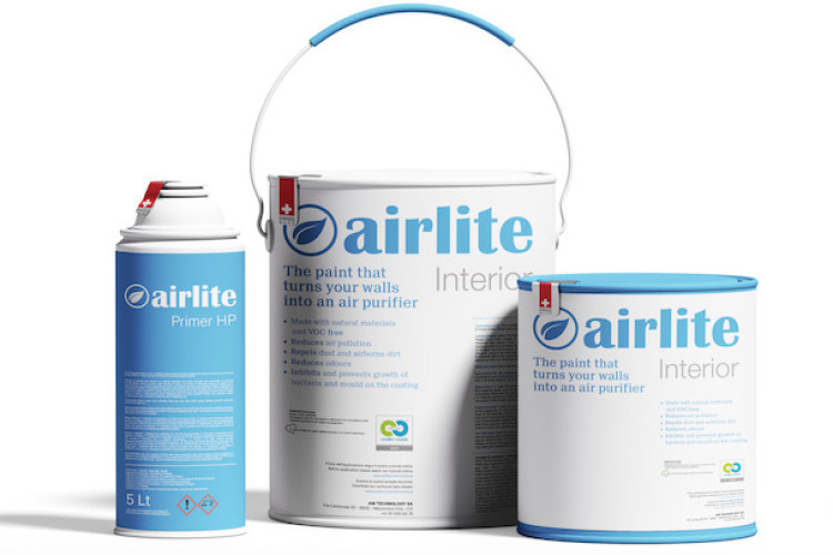 'The paint that turns your walls into an air purifier', it says on the tin