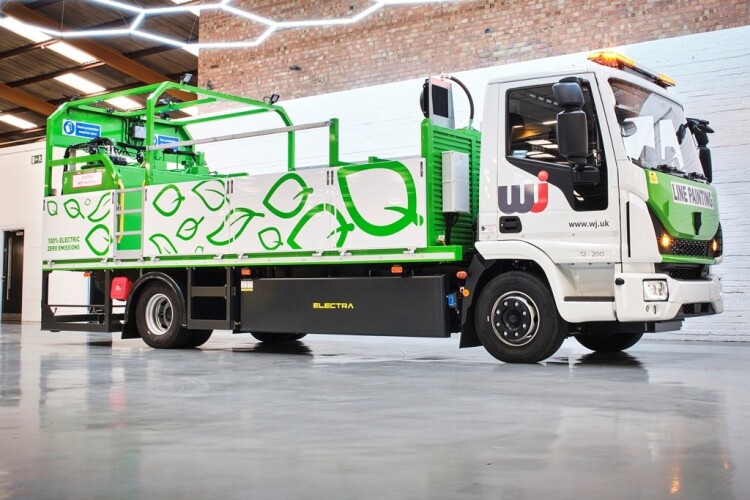 WJ Group's new electric painting truck
