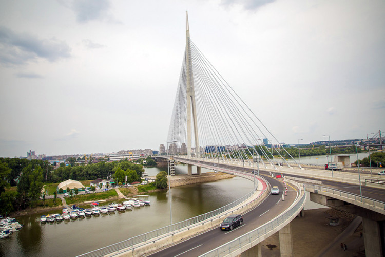 The new office overlooks the Ada Bridge