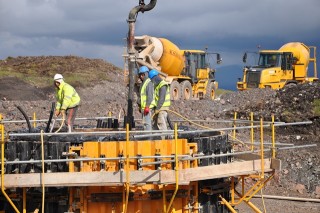 Pouring the concrete