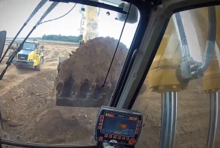 Excavator operator's view 