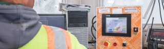 The CarbonCure control box in the concrete plant control room