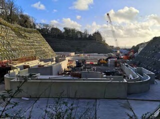 Bellozanne sewage treatment works under construction by NMCN in Jersey