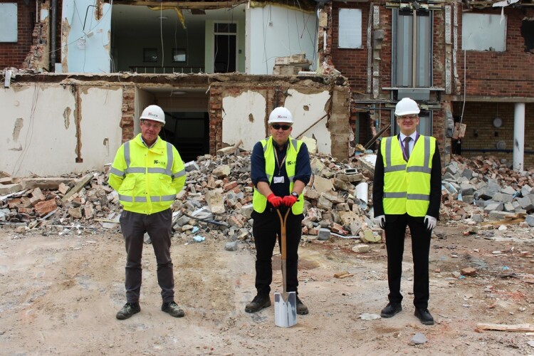 Left to right are Kier project manager Chris Bateman, Colchester council leader Paul Dundas and Colchester Borough Homes director Matt Armstrong 
