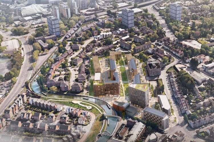 CGI of the proposed Daimler Wharf scheme