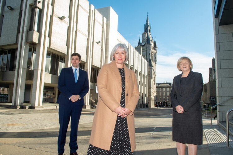 Left to right: Ryan Houghton, Louise Kingham and Jenny Laing