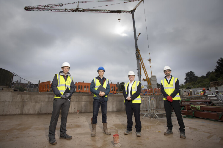 Andrew Truswell (Box Twenty), Left to right are Ross Chester (Deeley Freed), Martin Gallagher (Deeley Construction) and Steve Turner (Deeley Construction)