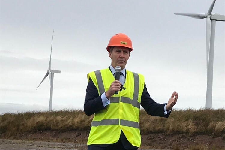 Michael Matheson at Kype Muir Wind Farm