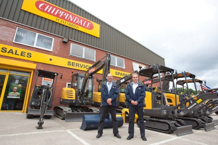 Joint managing directors Peter & Nigel Chippindale with their new Volvos 