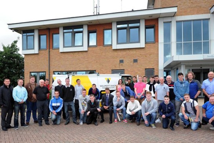 Willmott Dixon Partnerships' apprentice intake (along with a few older people)