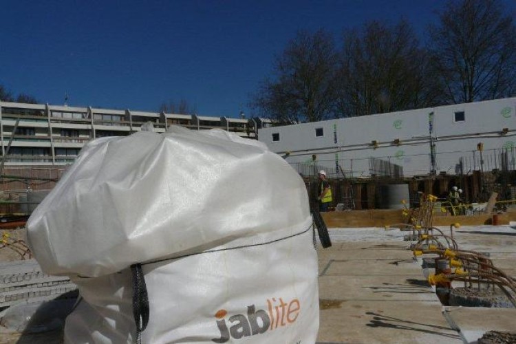 Recycling bag on site