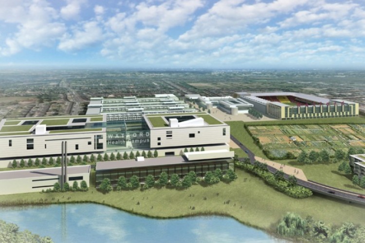 Artist's impression of the Watford Health Campus 