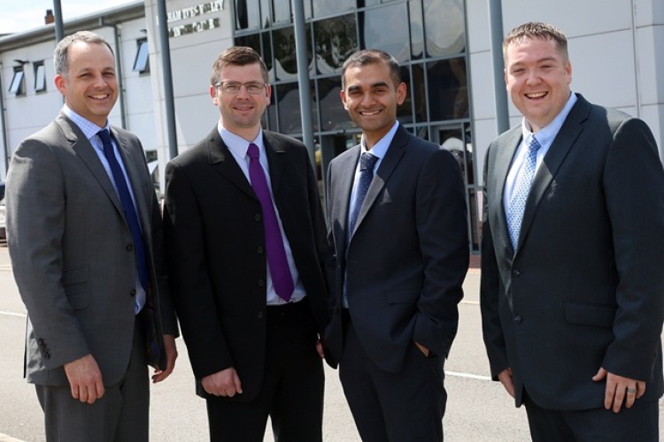 Left to right are technical director Stuart Wilson, principal engineer Barrie Wake, senior engineer Shimoo Choudhury and principal engineer Ben Sickling